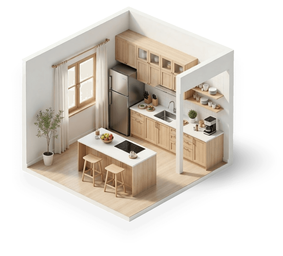 Modern Isometric Kitchen