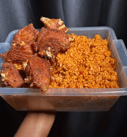 Well cooked smoky jollof ri..
